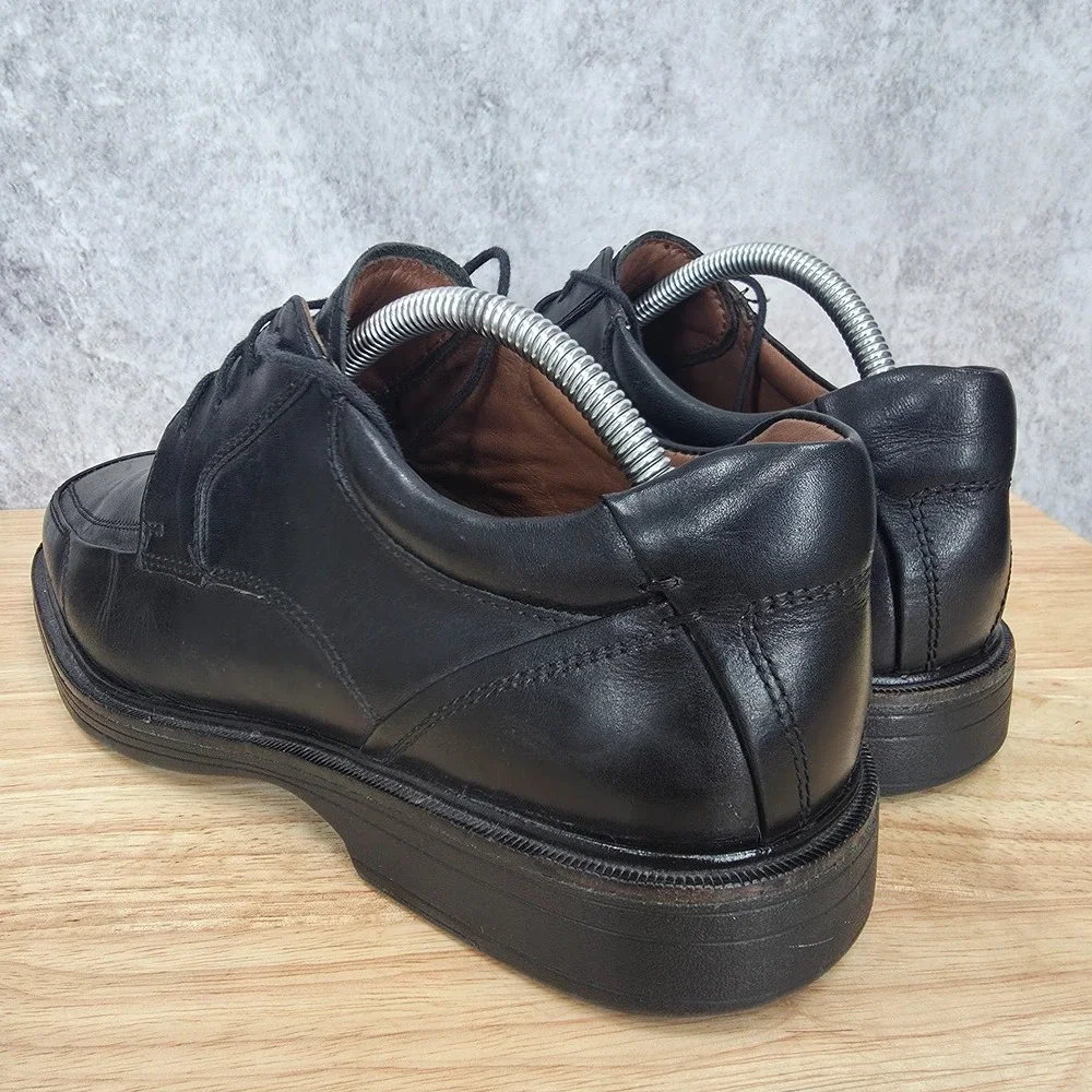 Johnston Murphy XC4 Oxford Shoes Mens 9.5 Pattison Black Sheepskin Leather Derby
